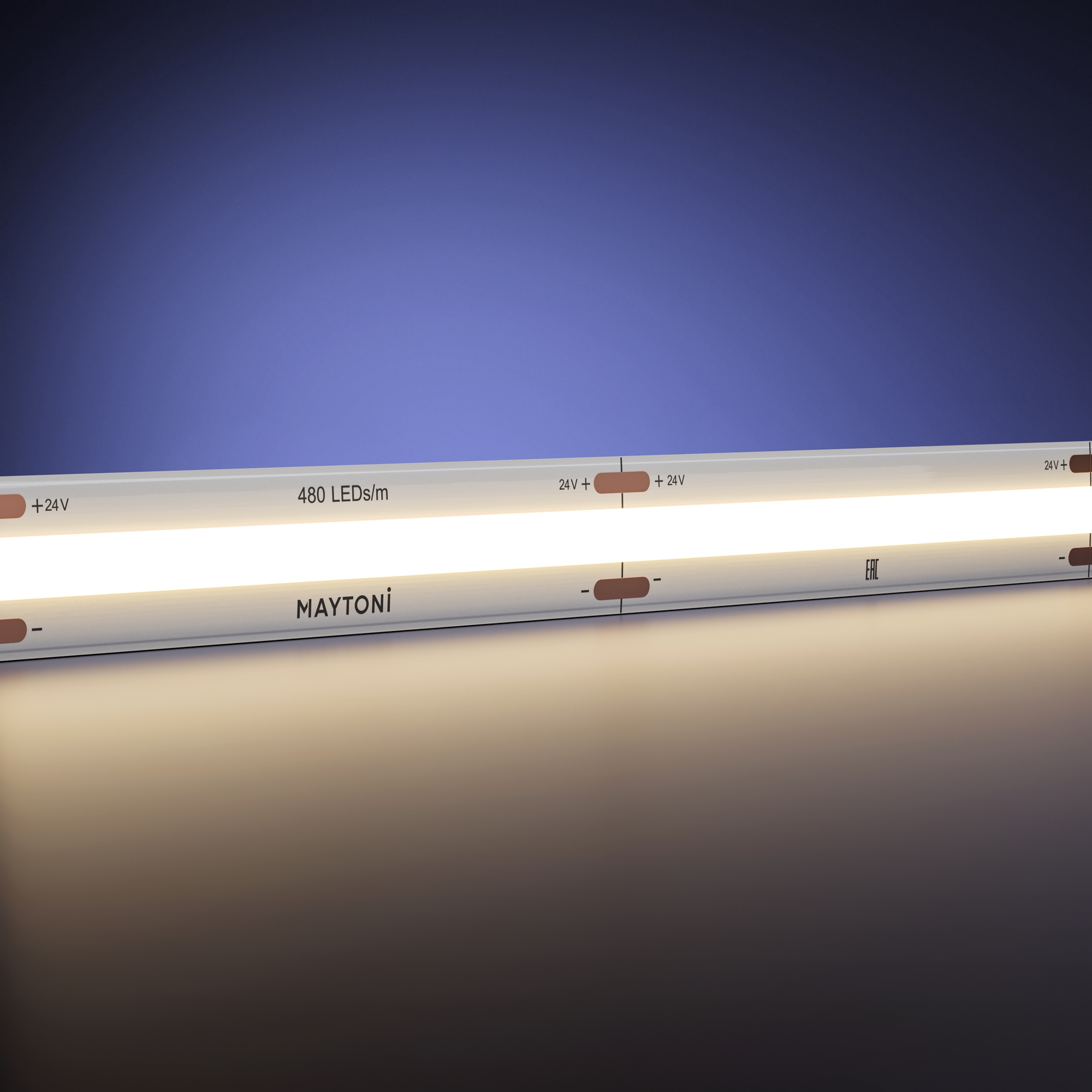 Светодиодная лента Ультра 24В COB 15Вт/м 3000K 5м IP 20 20D224 Светодиодная лента Led Strip 201224