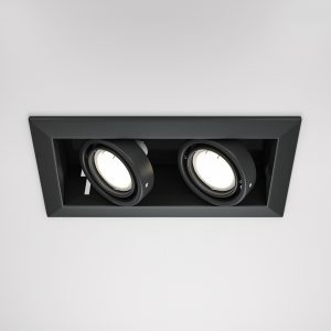Встраиваемый светильник Металл Модерн / Metal Modern 2*GU10 10 Вт Встраиваемый светильник Technical DL008-2-02-B