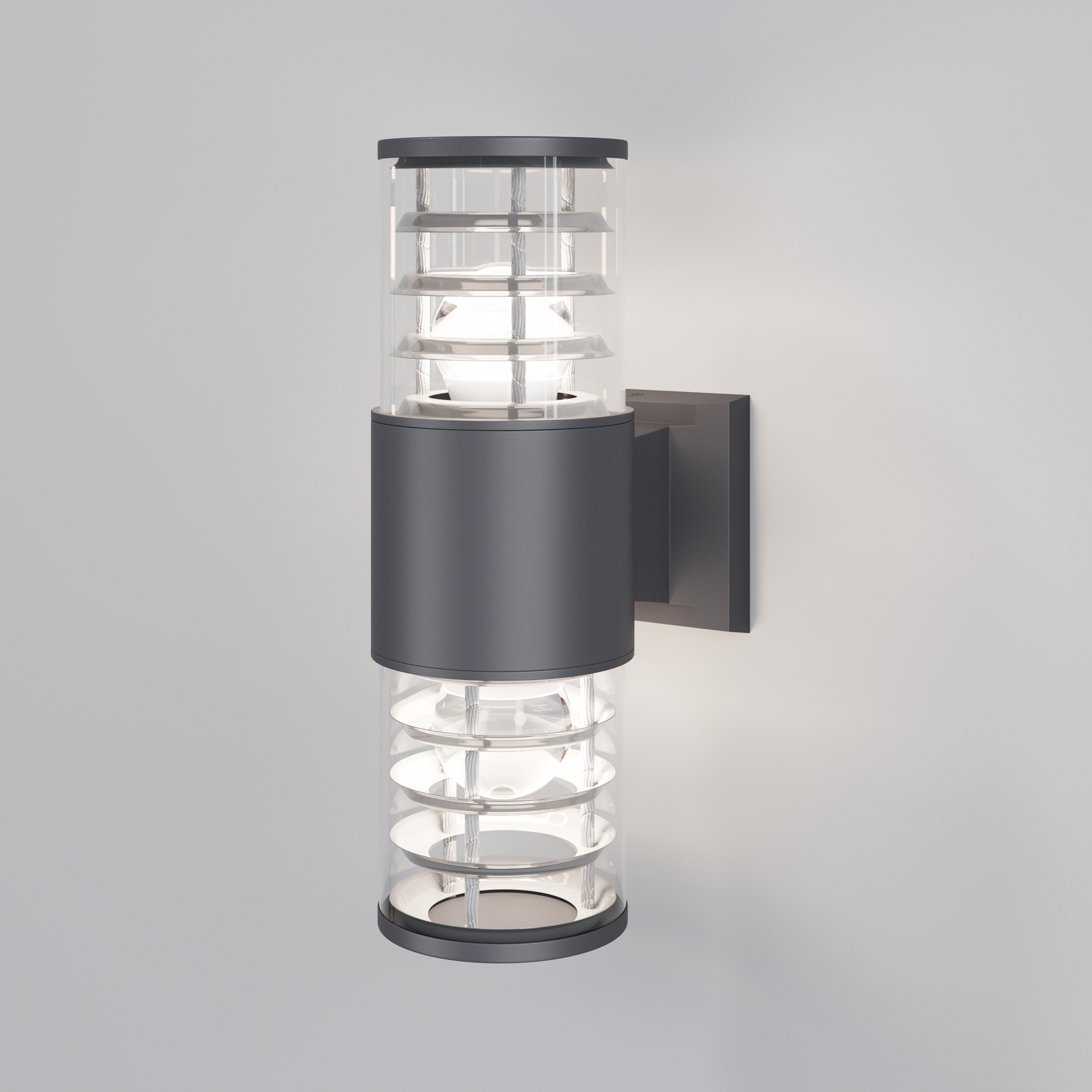 Настенный светильник (бра) Бронкс / Bronx E27х2 60Вт IP 54 Уличный настенный светильник Outdoor O576WL-02GR