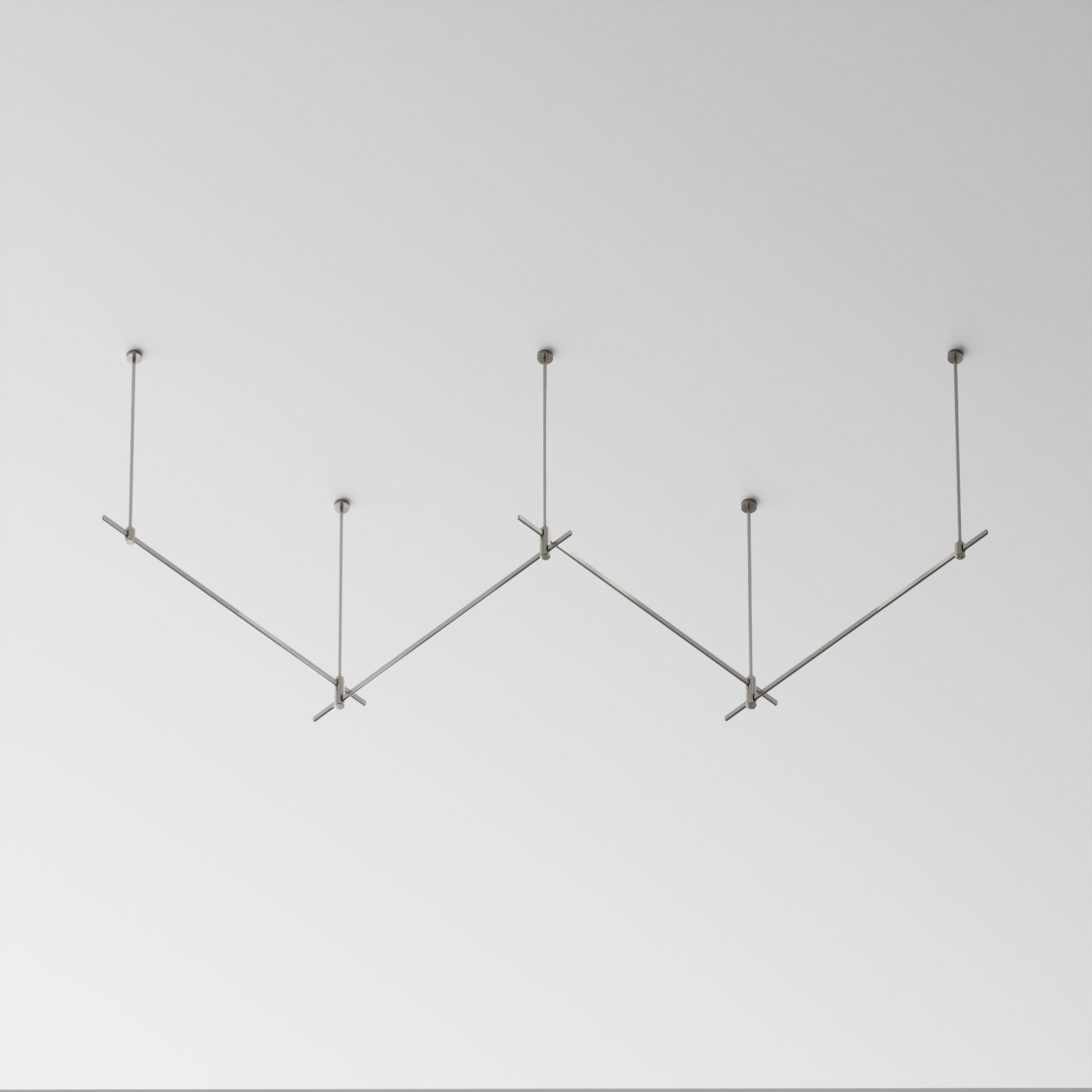 Готовая конструкция прямая 4м двухуровневая на жестких подвесах Long H804 мм без светильников и блока питания