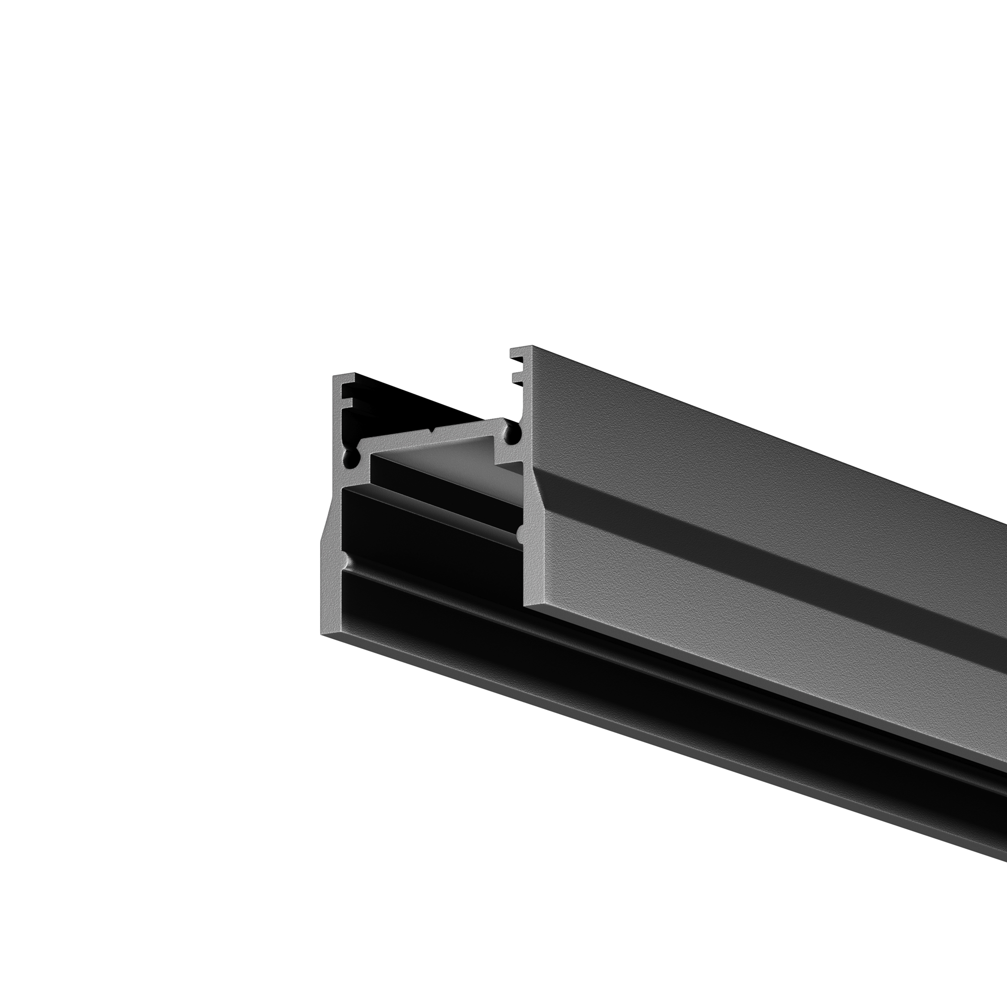 Профиль 2м Elasity IP накладной черный Профиль Outdoor O-TR001-P-B2M