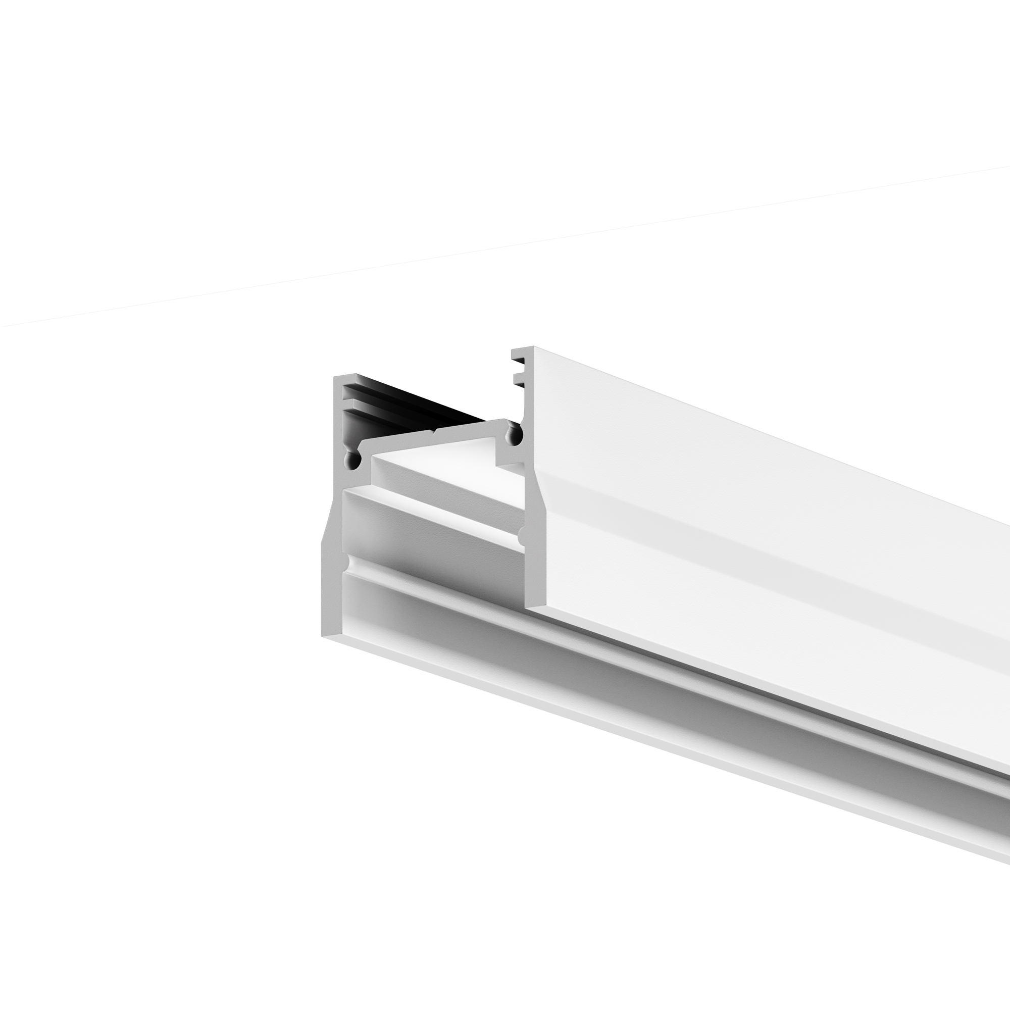 Профиль 2м Elasity IP накладной белый Профиль Outdoor O-TR001-P-W2M