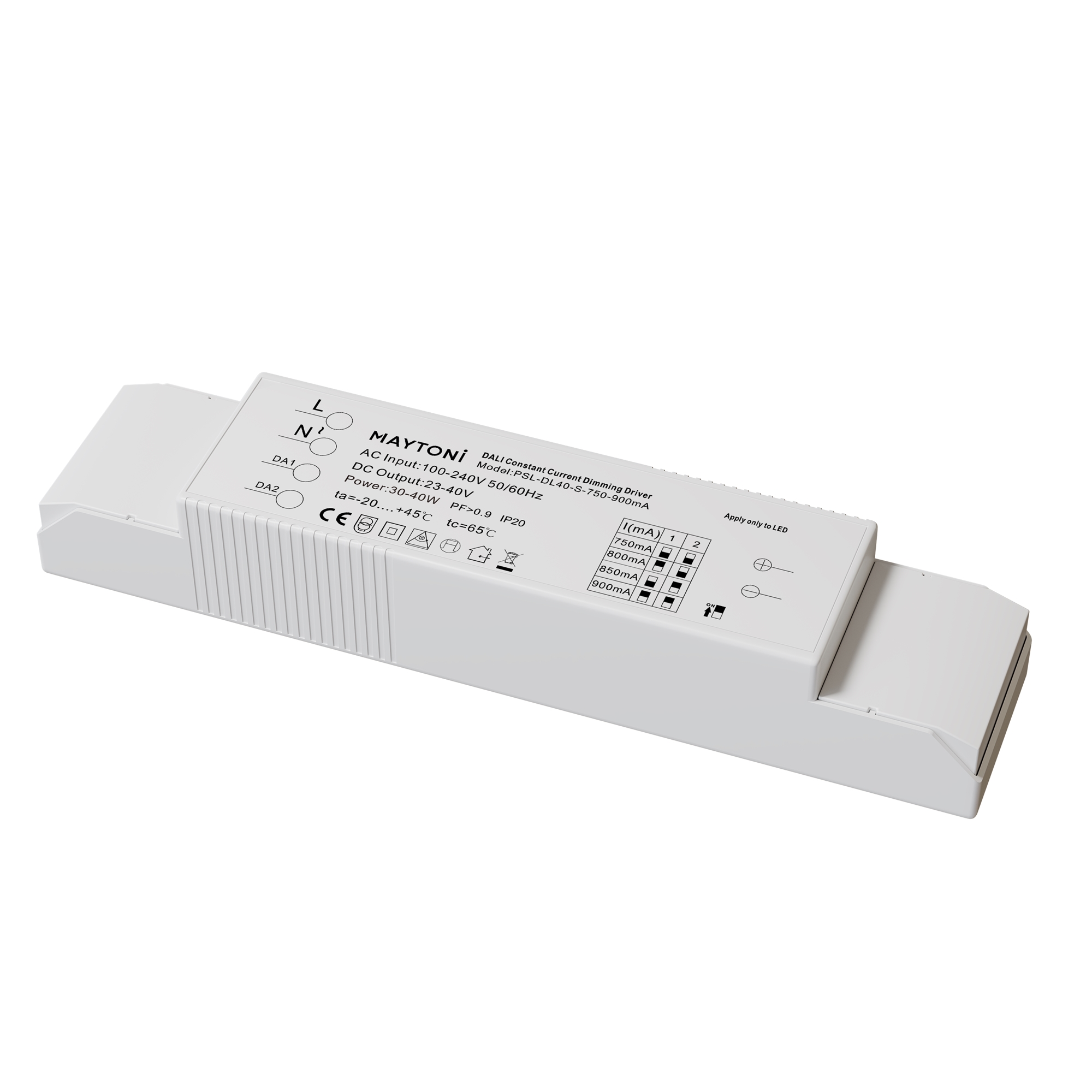 Источник питания DALI DT6 30-40Вт IP20 Источник тока Lighting control PSL-DL40-S-750-900mA