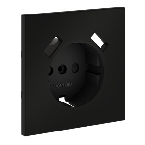Накладка для розетки с заземлением и защитными шторками