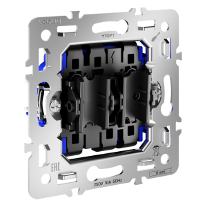 Механизм проходного переключателя двухклавишного 10А