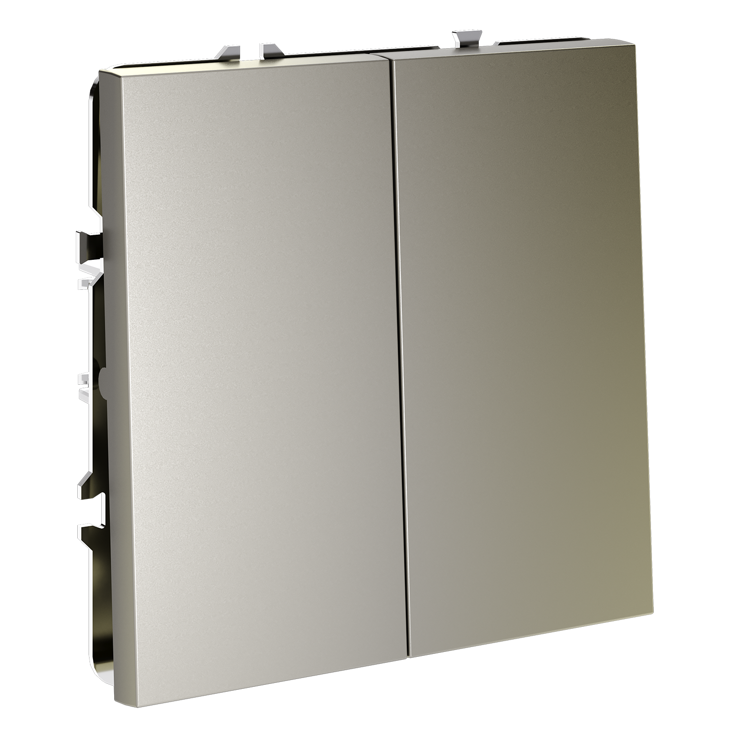 Перекрестный переключатель встраиваемый VOLTUM S70 двухклавишный 10А