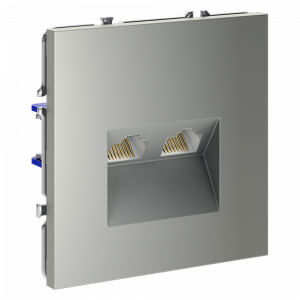 Розетка компьютерная встраиваемая VOLTUM S70 двойная RJ45+RJ45 кат.6