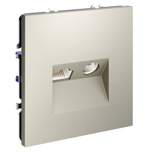 Розетка телевизионная встраиваемая VOLTUM S70 TV+RJ45 кат. 6