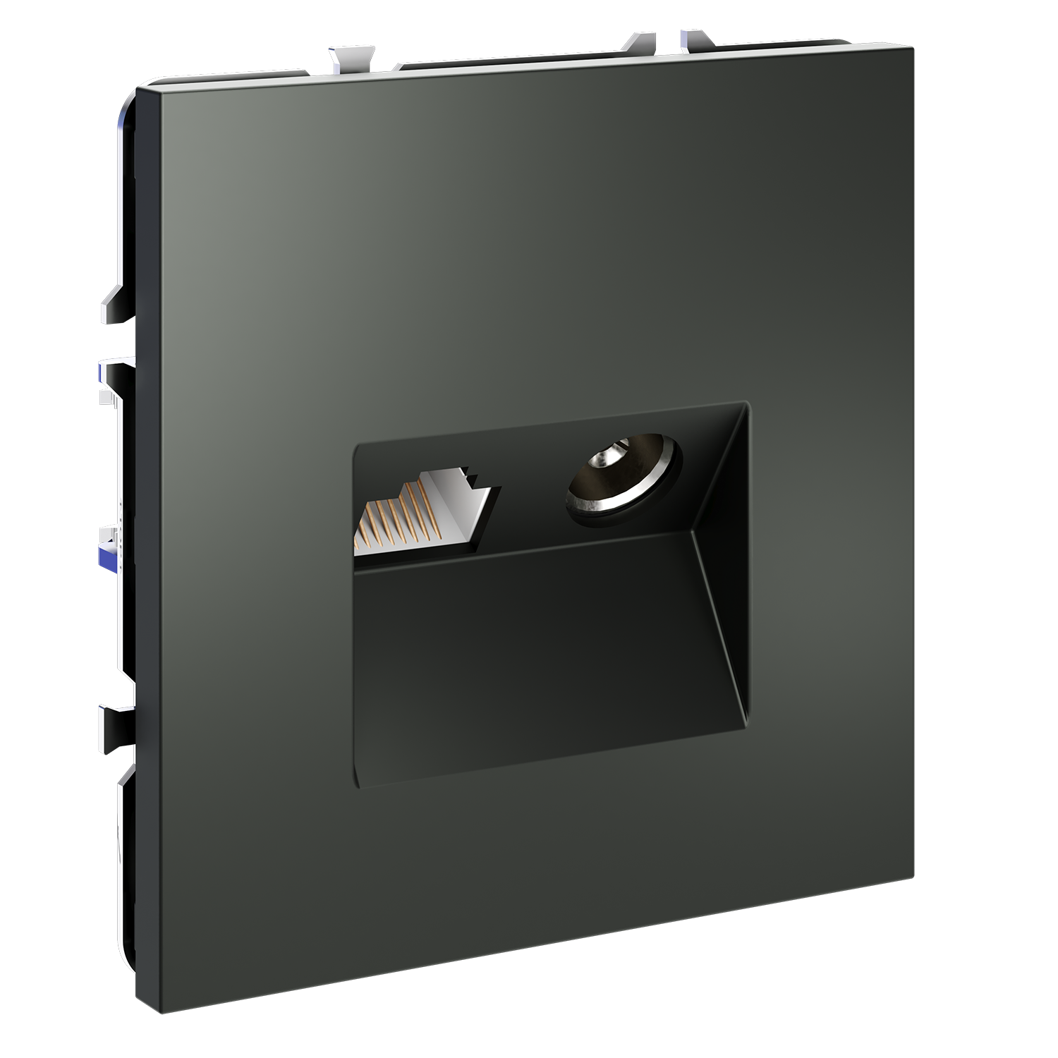 Розетка телевизионная встраиваемая VOLTUM S70 TV+RJ45 кат. 6