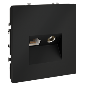 Розетка телевизионная встраиваемая VOLTUM S70 TV+RJ45 кат. 6