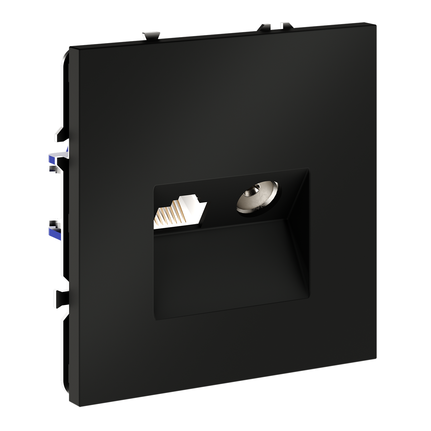 Розетка телевизионная встраиваемая VOLTUM S70 TV+RJ45 кат. 6