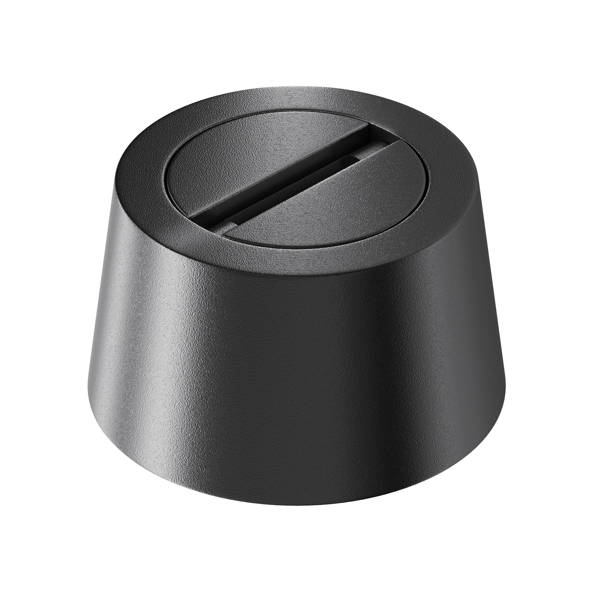 Чаша накладная Parity для двойного вывода ленты черная Комплектующие для текстильной подвесной системы Technical TRA130CRDuo-B