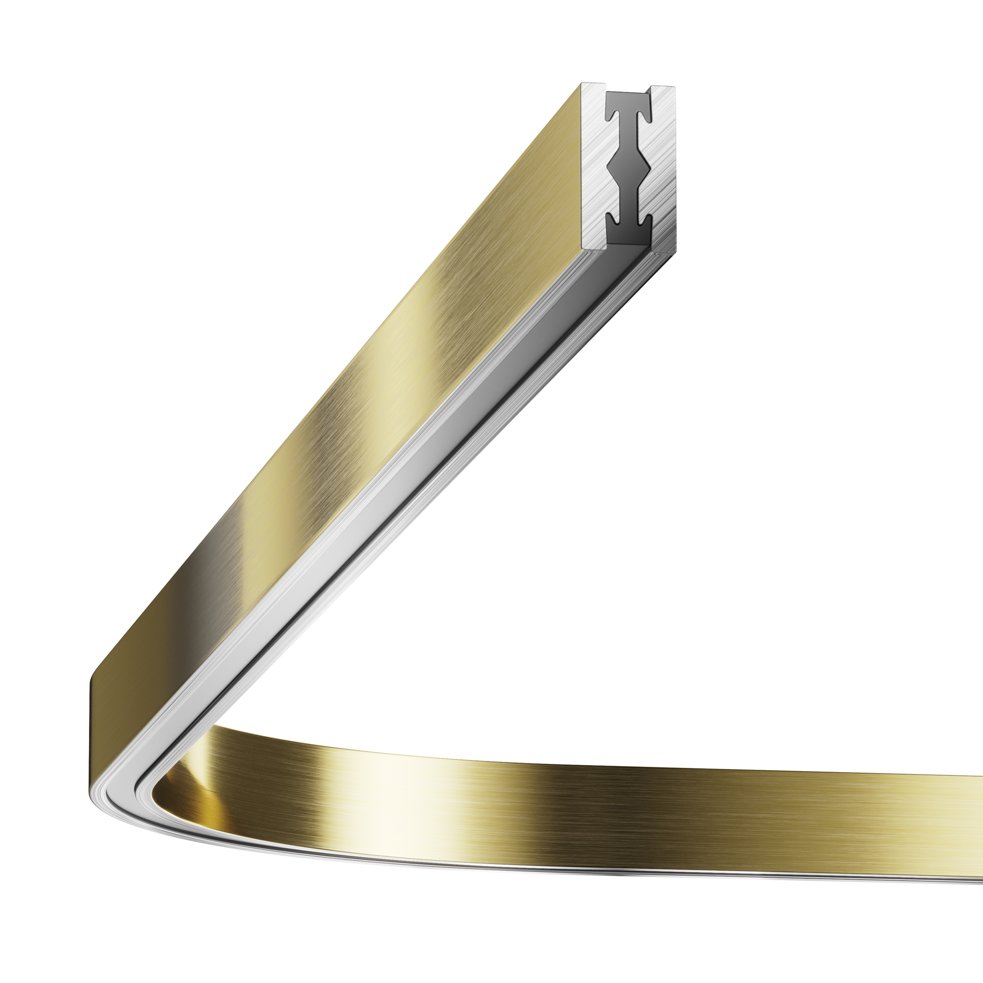 Радиусный коннектор для шинопровода Flarity латунь Комплектующие для систем освещения с токоведущими элементами Technical TRX154-RC80-BS