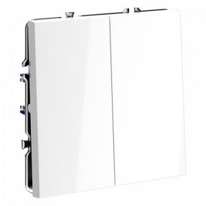 Выключатель встраиваемый VOLTUM S70 двухклавишный 10А