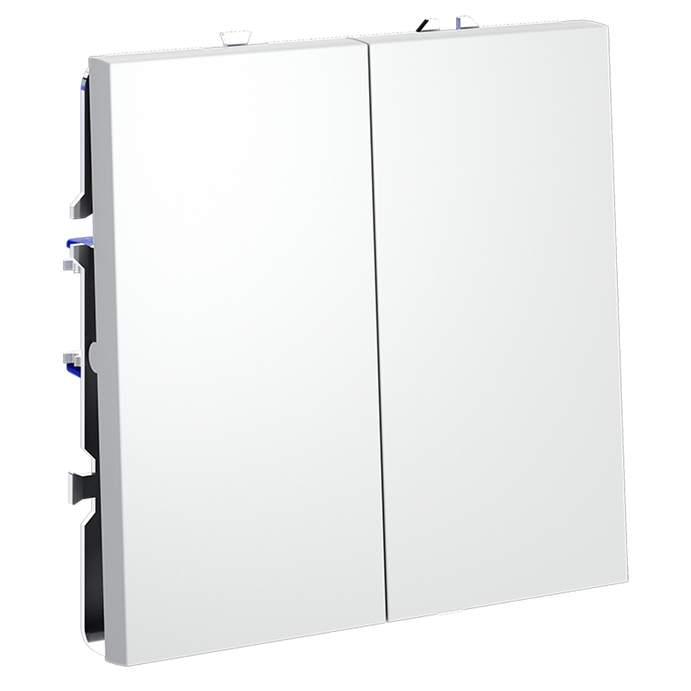 Выключатель встраиваемый VOLTUM S70 двухклавишный 10А