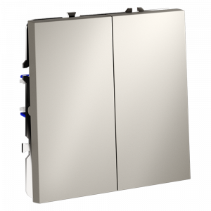 Выключатель встраиваемый VOLTUM S70 двухклавишный 10А