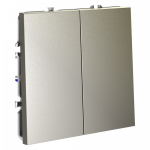 Выключатель встраиваемый VOLTUM S70 двухклавишный 10А