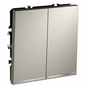 Выключатель встраиваемый VOLTUM S70 двухклавишный с подсветкой 10А