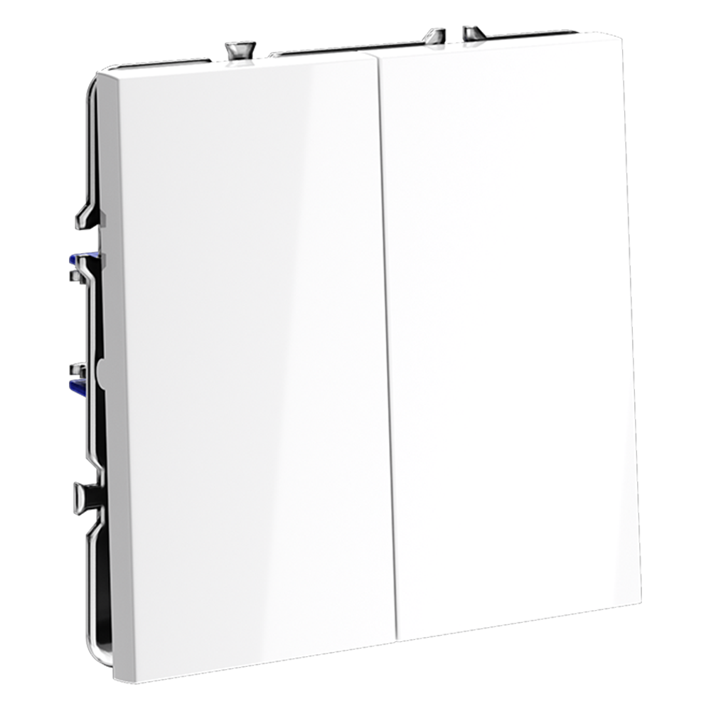 Проходной переключатель встраиваемый VOLTUM S70 двухклавишный 10А