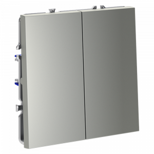 Выключатель с самовозвратом встраиваемый VOLTUM S70 двухклавишный 10А