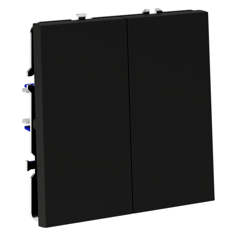 Выключатель с самовозвратом встраиваемый VOLTUM S70 двухклавишный 10А