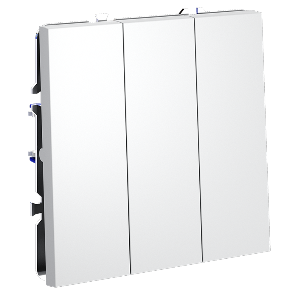 Выключатель встраиваемый VOLTUM S70 трехклавишный 10А