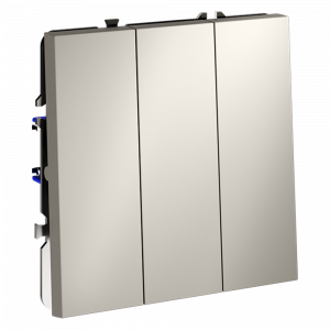 Выключатель встраиваемый VOLTUM S70 трехклавишный 10А