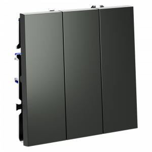 Выключатель встраиваемый VOLTUM S70 трехклавишный 10А