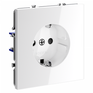 Розетка встраиваемая VOLTUM S70 с заземлением и защитными шторками