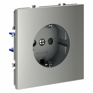Розетка встраиваемая VOLTUM S70 с заземлением и защитными шторками