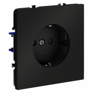Розетка встраиваемая VOLTUM S70 с заземлением и защитными шторками