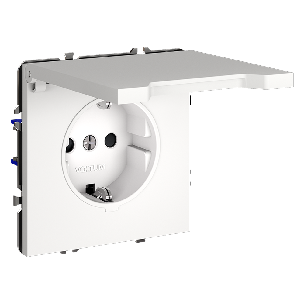 Розетка встраиваемая VOLTUM S70 с заземлением