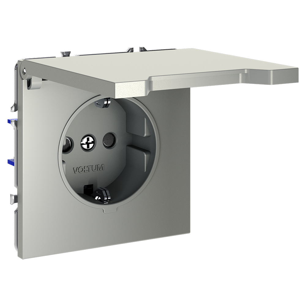 Розетка встраиваемая VOLTUM S70 с заземлением