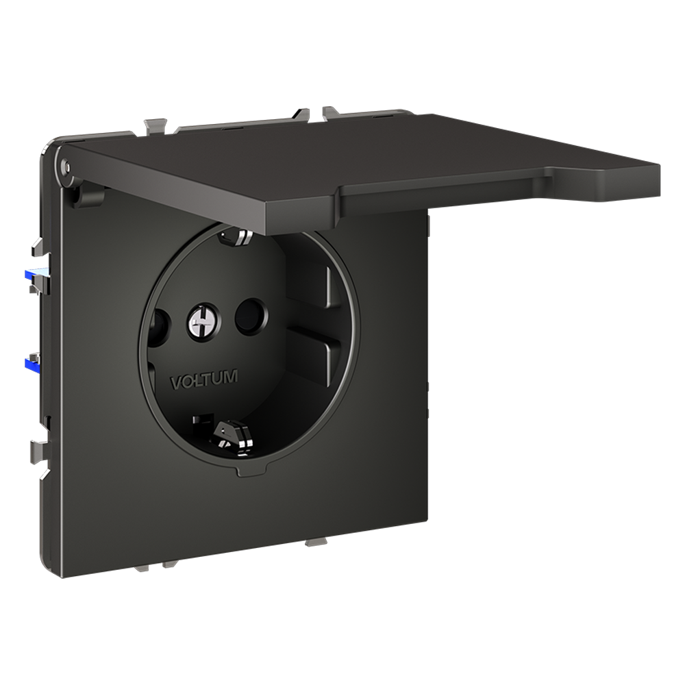 Розетка встраиваемая VOLTUM S70 с заземлением