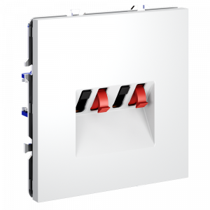 Розетка акустическая встраиваемая VOLTUM S70 4-местная