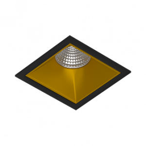 Встраиваемый светодиодный светильник Ledron RISE KIT 1 LED 4000K Black-Gold