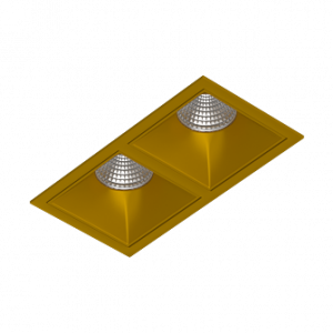 Встраиваемый светодиодный светильник Ledron RISE KIT 2 LED 4000K Gold