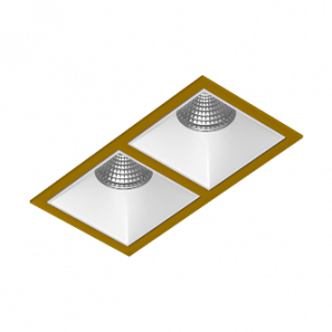 Встраиваемый светодиодный светильник Ledron RISE KIT 2 LED 4000K Gold-White