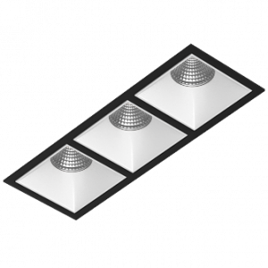 Встраиваемый светодиодный светильник Ledron RISE KIT 3 LED 4000K Black-White
