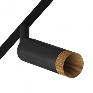 Светодиодный светильник для магнитной системы Ledron Sagi S40 Wooden Zigbee Black 4000K