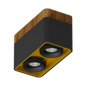 Накладной светодиодный светильник Ledron TUBING 2 Wooden 30 Black-Gold