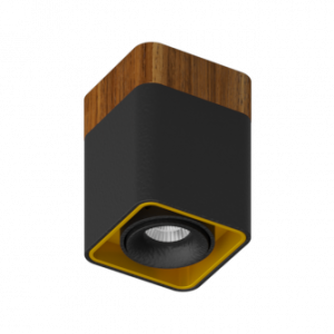 Накладной светодиодный светильник Ledron TUBING Wooden 30 Black-Gold