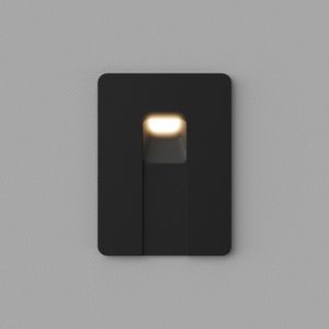 Встраиваемый светодиодный светильник для стен и ступеней Ledron WLB128/1W Black