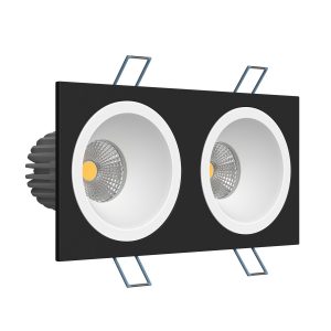 Встраиваемый светодиодный светильник Ledron LH07H-R SQ2 Black-White 4000K TRIAC