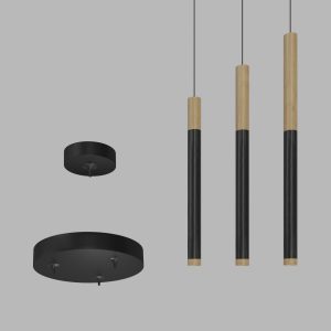 Подвесной (накладной) светодиодный светильник Ledron SAGITONY R3 T40 Wooden 300 Black