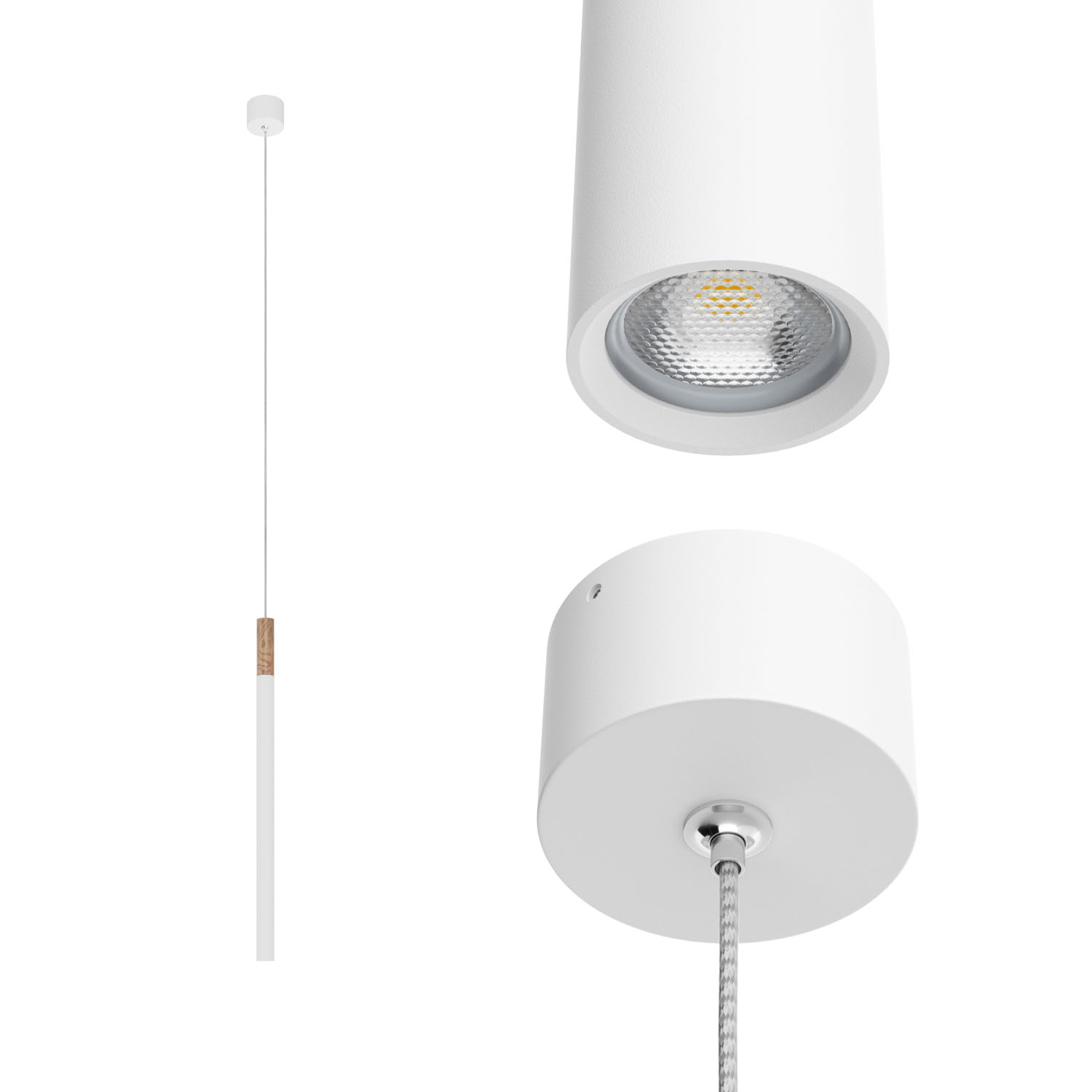 Подвесной светодиодный светильник Ledron HL012 Wooden 100 White — изображение 2