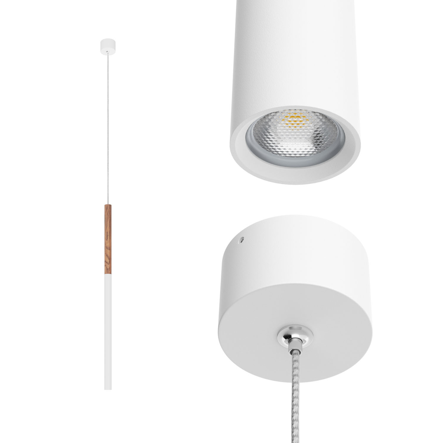 Подвесной светодиодный светильник Ledron HL012 Wooden 300 White — изображение 2