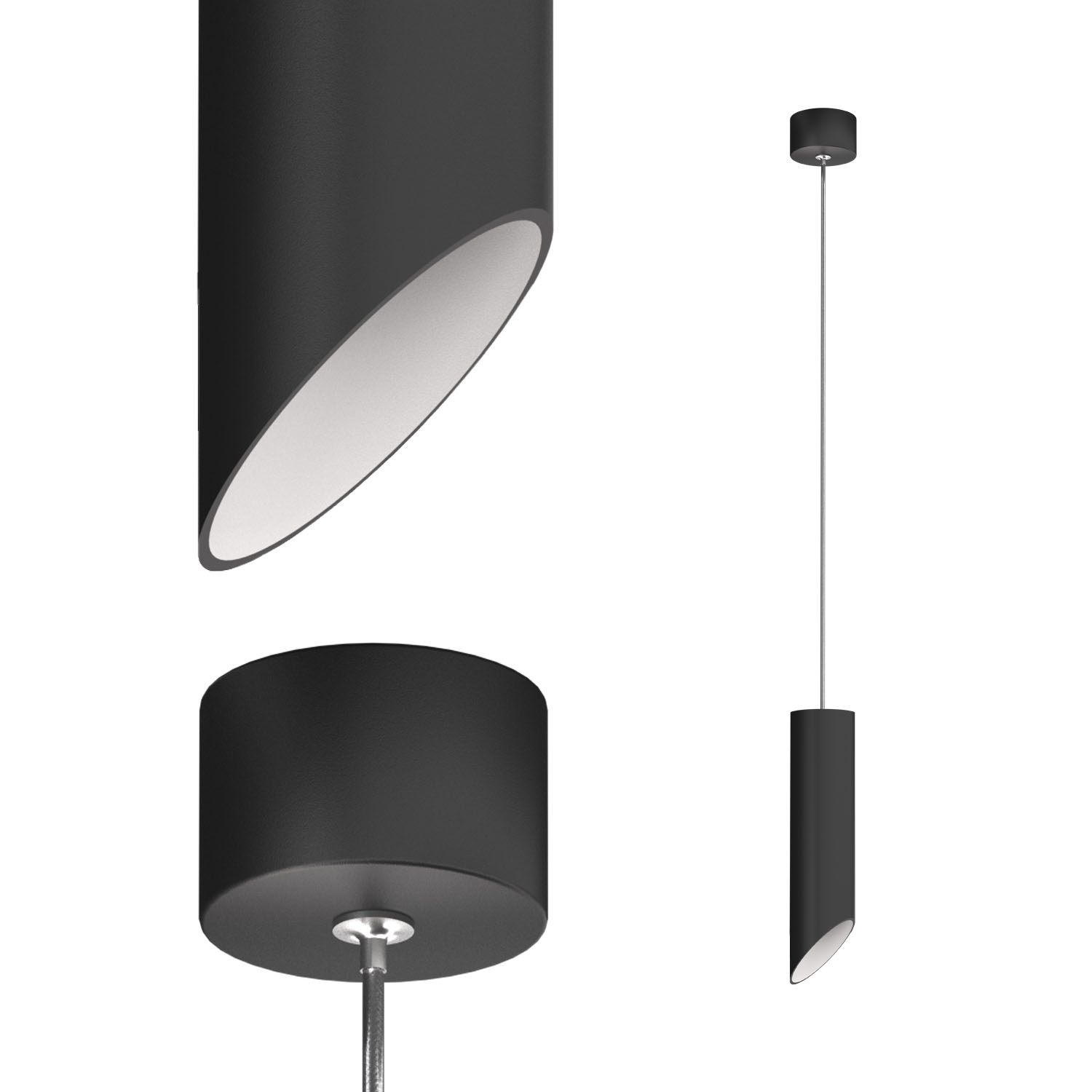 Подвесной светодиодный светильник Ledron SLC78008-7W-25-P Black-White — изображение 2