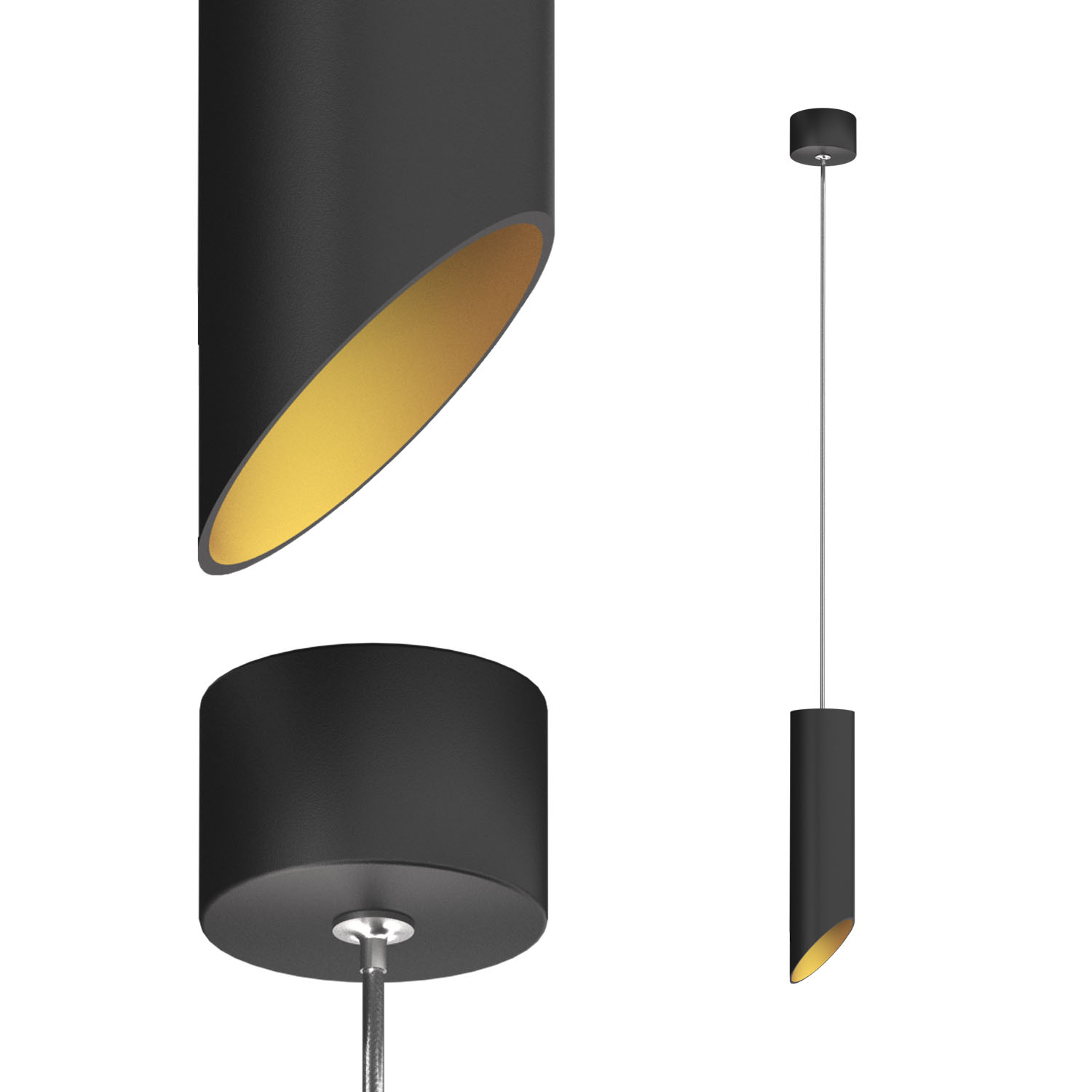 Подвесной светодиодный светильник Ledron SLC78008-7W-25-P Black-Gold — изображение 2