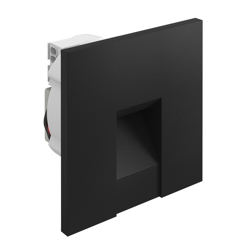 Встраиваемый светодиодный светильник для стен и ступеней Ledron KIT AGILE SQ Black — изображение 2
